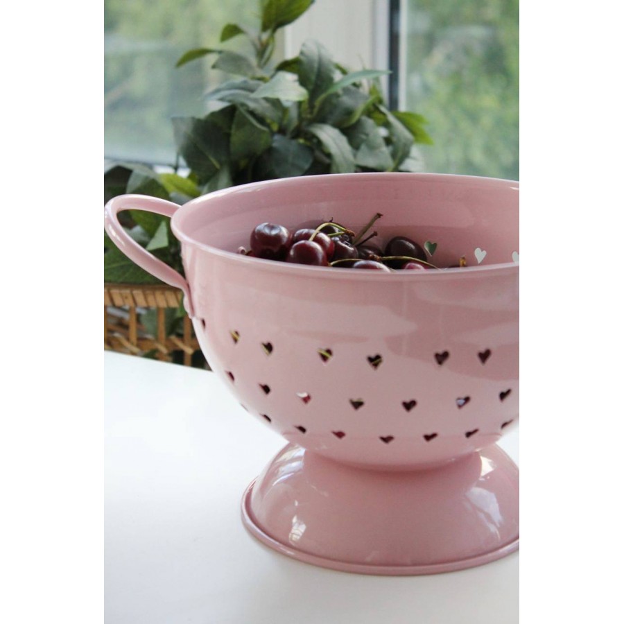 Дуршлаг с ручками Pink with hearts 21 см Дуршлаг с ручками Pink with hearts 21 см
